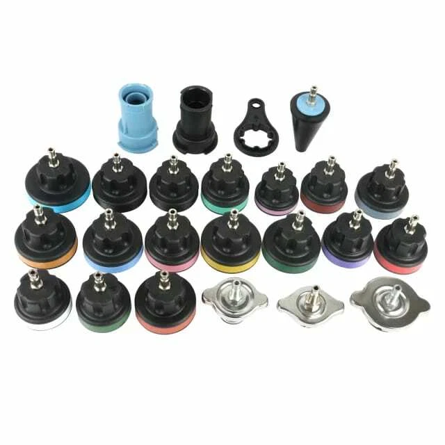 TESTER DI PRESSIONE PROVA RADIATORE KIT 28 PEZZI TEST PROFESSIONALE PER OFFICINE - Immagine 3 di 4