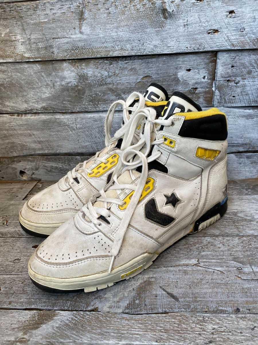 vintage converse cons 80's high tops white sneakers EXR 300, made