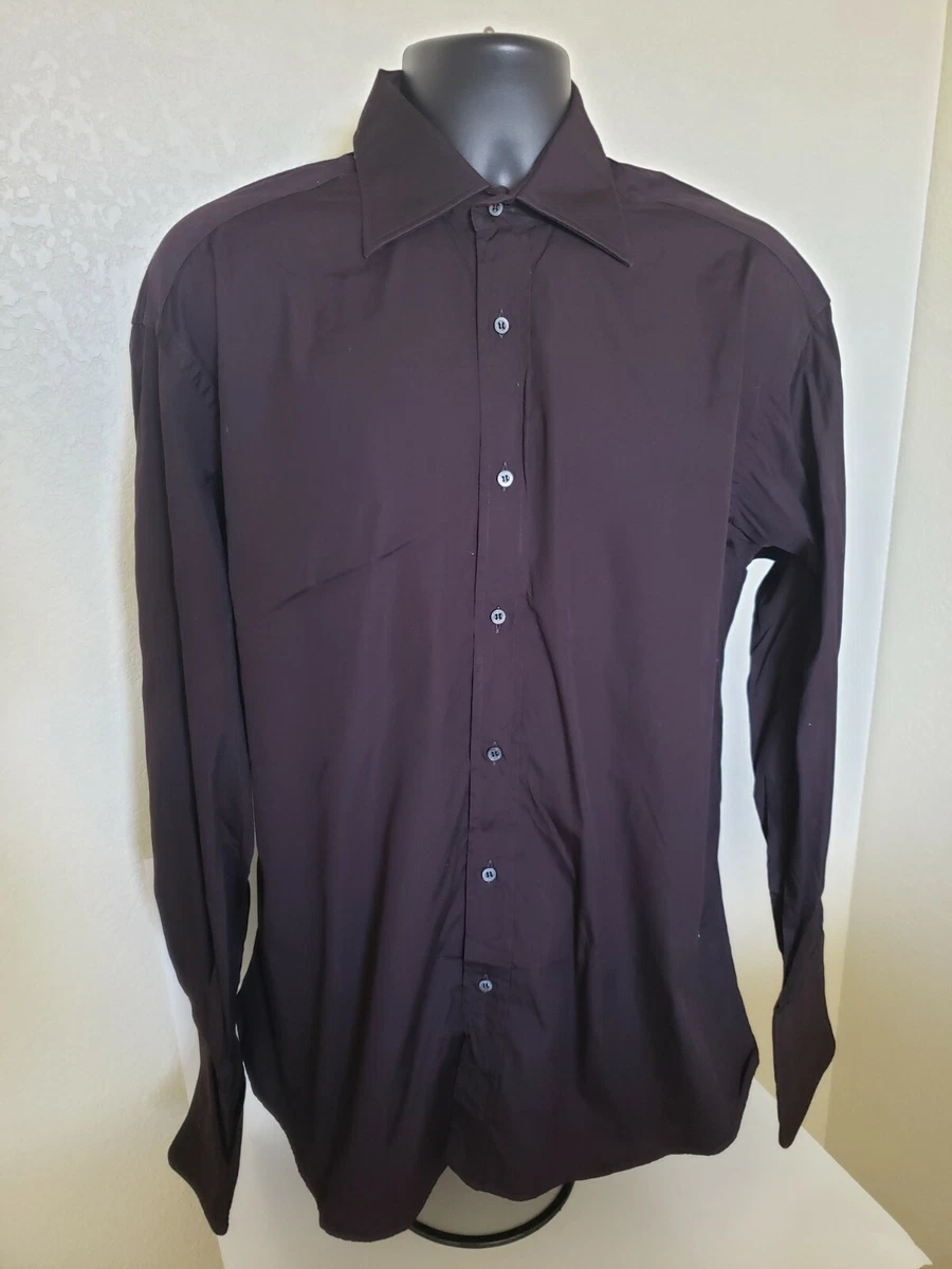 Gucci Mens Black Dress Shirt Made in Italy Size 41/16