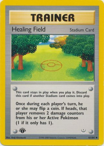 Pokemon Card - Neo Revelation 61/64 - HEALING FIELD (uncommon) *1st Edition* NM