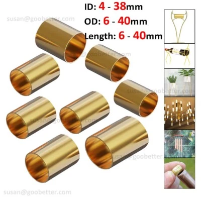 GOOBETTER Brass Round Tube 6mm-40mm Spacers Standoff Bearing Bushes Sleeve/Collar/ Bush