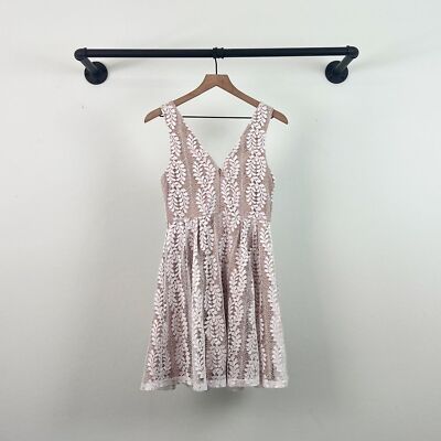 all of my heart white lace skater dress Lace Bustier Skater Dress White