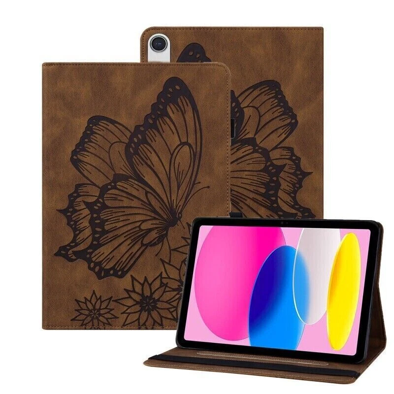 Flip Butterfly Card Slot Tablet Case For iPad 5 6 7 8 9 10th Mini Air Pro 2024  - Image 2 of 4
