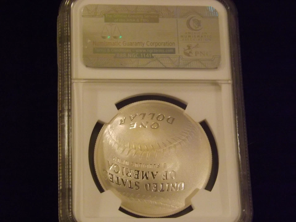 2014-S   50c  Baseball Hall Of Fame   Early Releases      NGC PF 70 Ultra  Cameo - Image 2 of 2