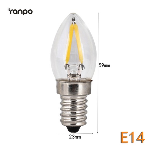 Retro C7 G9 E14 2W Warm White LED Candle Bulbs Light Filament Vintage Lamps 220V - Picture 12 of 12