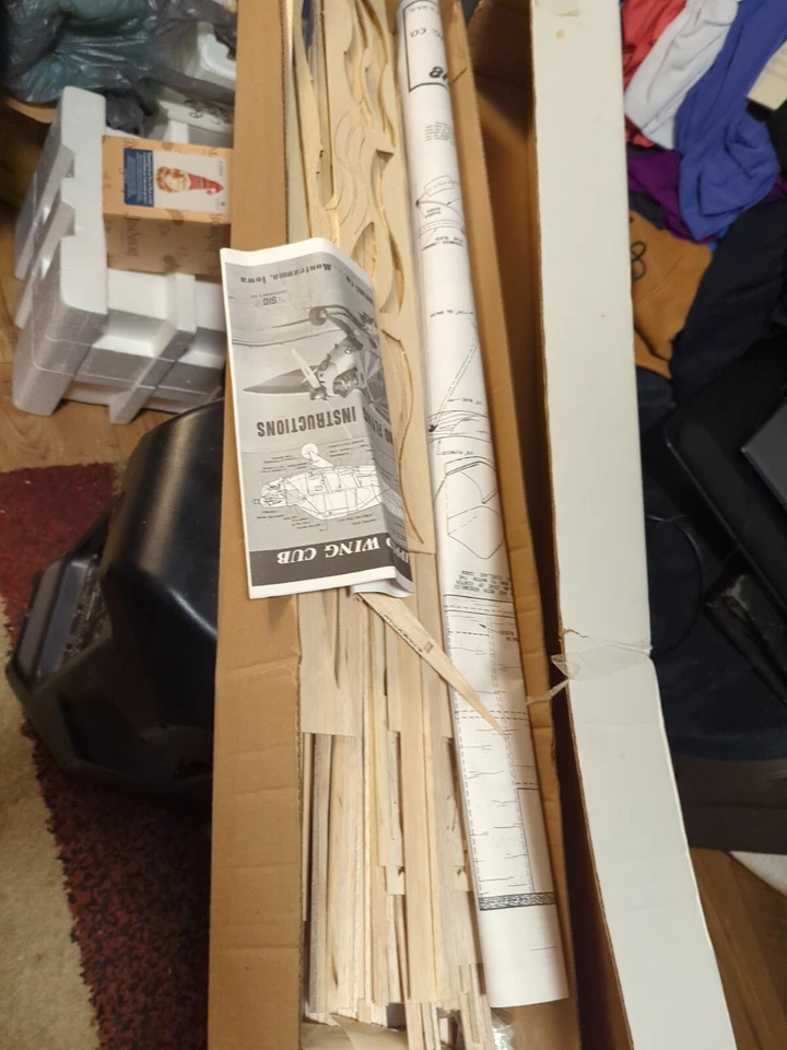 Brand New Rare Hazel Sig Clipped Wing Cub kit 1975 Vintage R/C Complete?  RC-26 - Image 2 of 4