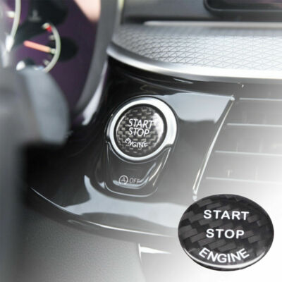 Real Carbon Fiber Engine Start Button Cover Fits 07-13 X5 X6 E70 E71 X5M X6M