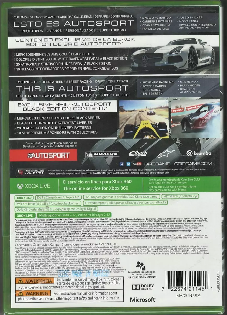 GRID Autosport - Xbox 360, Xbox 360