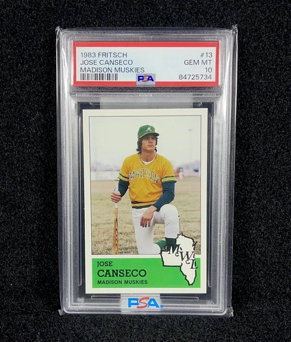 1983 Fritsch Madison Muskies Jose Canseco PSA 10 FREE SHIPPING eBay Sealed Case