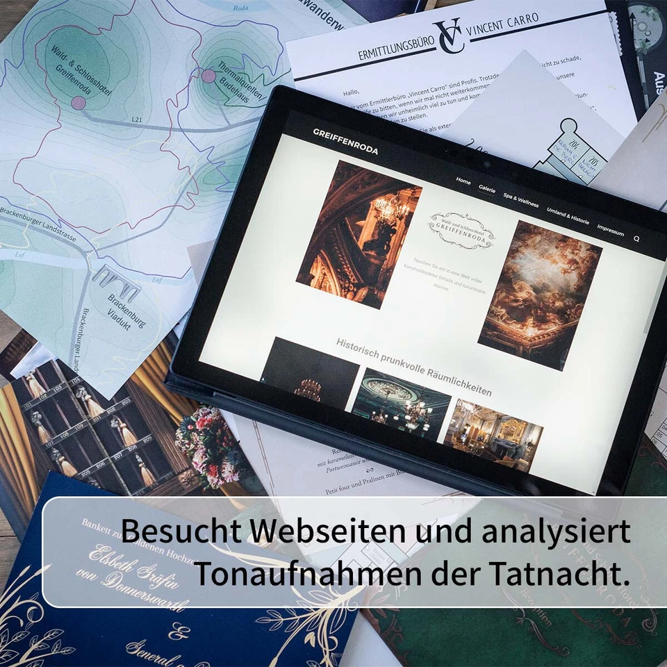 Krimispiel : Das Bankett -Teil 1 , Detektivspiel, Escape Room Spiel MAGNIFICUM - Bild 3 von 4