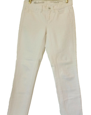 Madewell Denim Jeans/Pants Cream/Ivory Skinny Skinny Ankle sz 25 Good Cond.