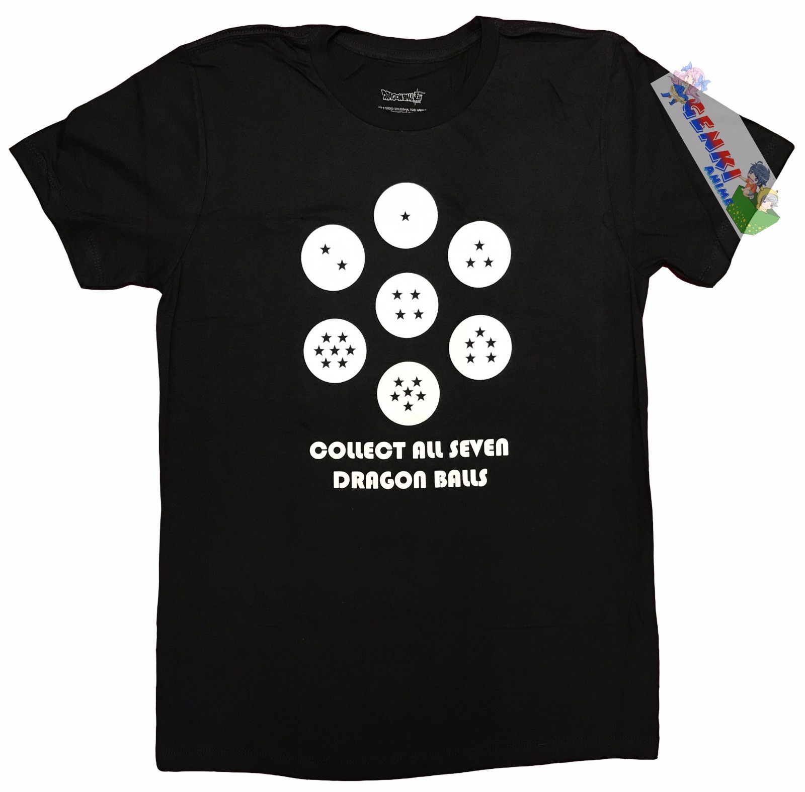 ** Настоящая ** Футболка с трафаретной печатью Dragon Ball Super 7 Dragon Balls #21041