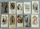 ? Old LOT 10 x pious religious images, knife / holy card ? 13