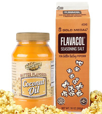 Ultimate Movie Theater Popcorn Kit - Flavacol Salt 35 Oz Golden Barrel Bu...
