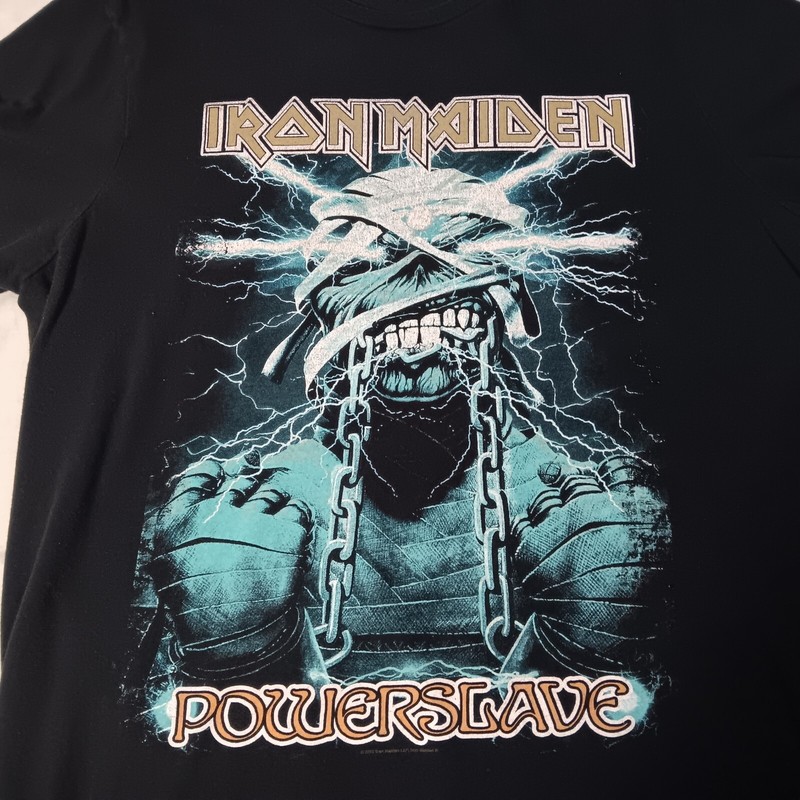 Iron Maiden T-SHIRT 2018 Powerslave Missing Size Tag