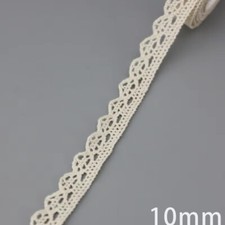 Cotton Lace Ribbon Trim 5M Roll DIY Sewing Craft Fabric Embroidery White BeigeUK
