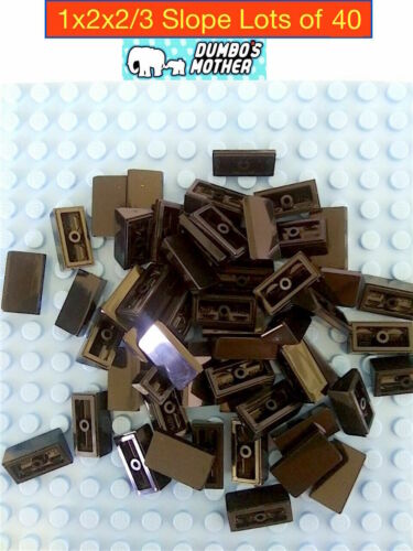 Lego Roof Tiles Slope 30 Degree 1x 2x 2/3 Black no Studs building NEW Lots of 20 - 第 1/1 張圖片