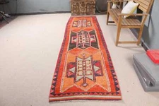 Turkish Rugs, Handwoven Rugs, 2.8x11.1 ft Runner Rugs, Boho Rugs, Vintage Rug