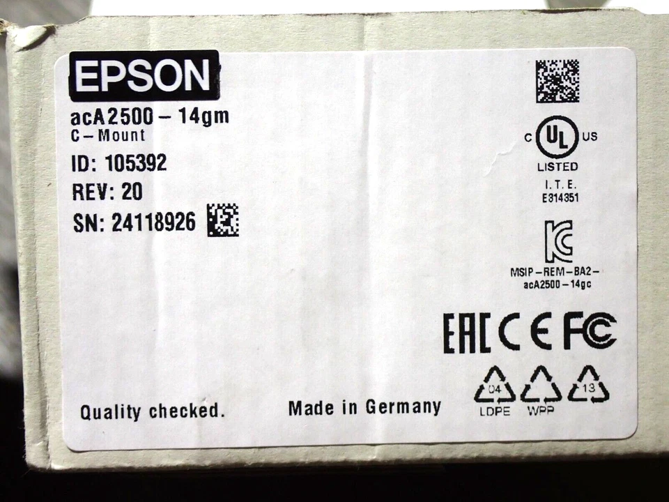 EPSON ACA2500 14gm EPSON INDUSTRIAL CAMERA SEALED NEW - Image 3 of 3