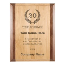Personalized Appreciation Award Wood Wall Plaque, Years of Service, Custom Gift