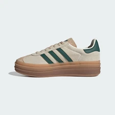 Adidas Gazelle Bold Magic Beige Collegiate Green Women's-ID7056