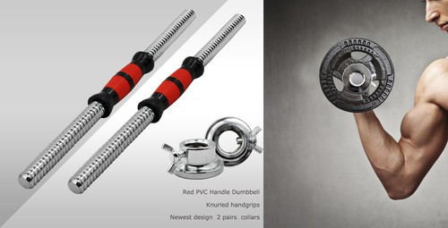 50-100kg Rubber Coated Cast Irom Weight Plate Set - Dumbell & 150cm Barbell Bar - Picture 4 of 17