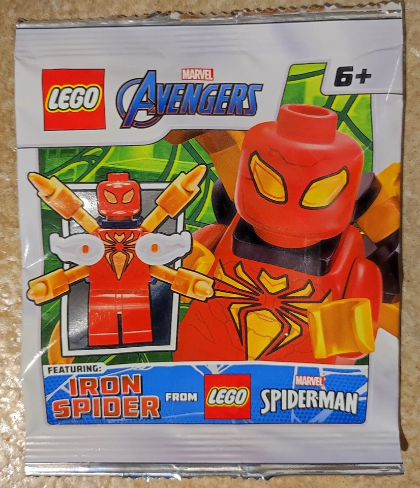 POLYBAG LEGO MARVEL AVENGERS FIGURINE MINIFIGURE FOIL 242108 IRON SPIDER MAN
