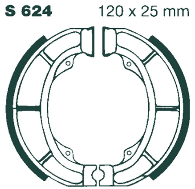 Brake Shoe rear For Buffalo AT10 50 Byte 0101 EBC Shoes INC-Springs S624 1pc - Image 8