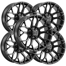 Set Of 5 Ultra 127 Tracker 20x10 5x55x5.5 -12mm Gloss Black Wheels Rims