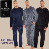 NEW STYLES & STOCK - Mens soft fleece pyjama set loungewear warm pyjamas