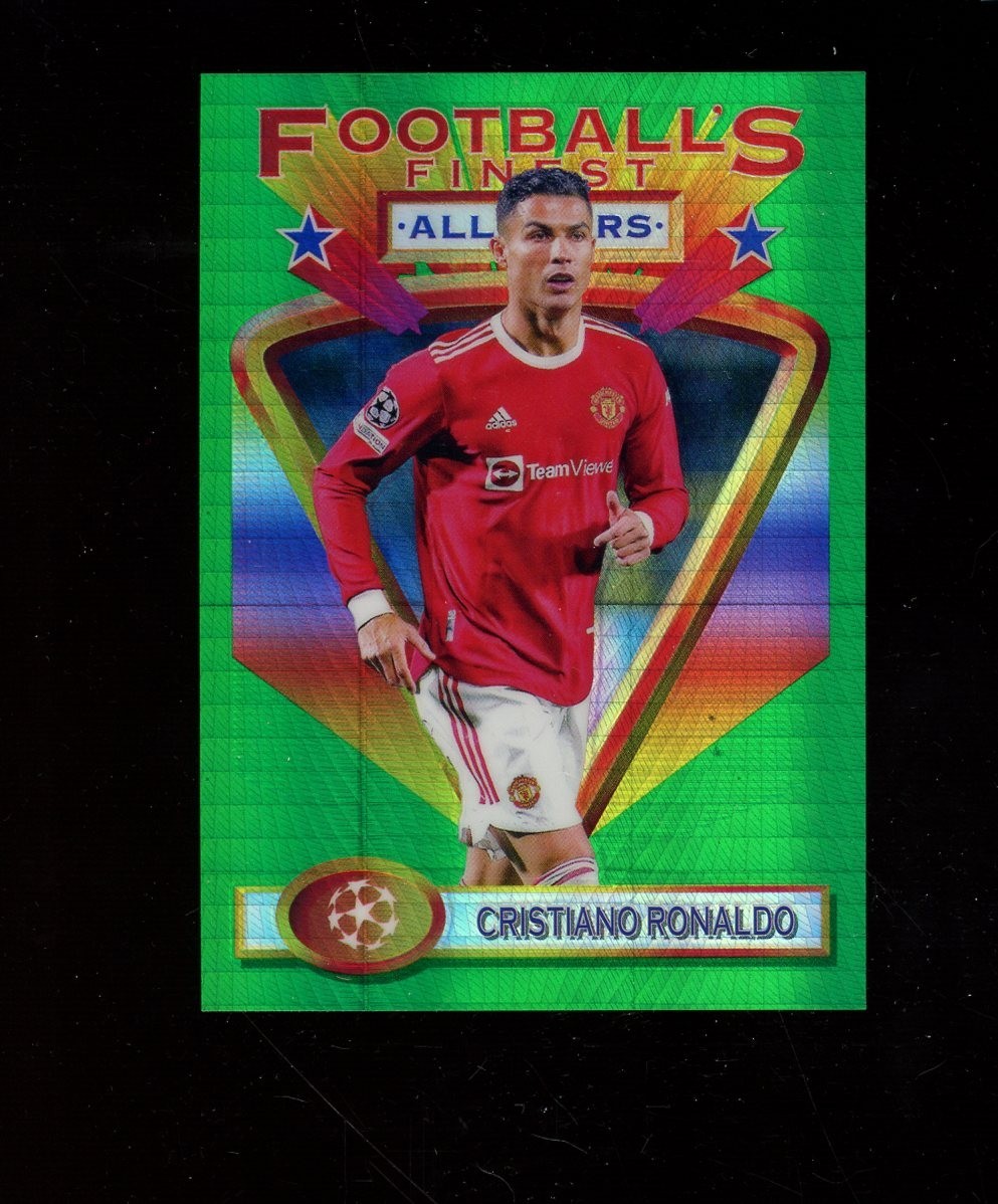 2021-22 Topps Finest Flashbacks Soccer Prism Refractor Cristiano Ronaldo 18/35