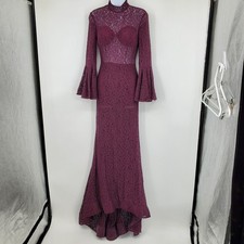 Jovani 58375 Burgundy Prom Lace Maxi Dress Size 2 Mermaid Evening Gown Fairy