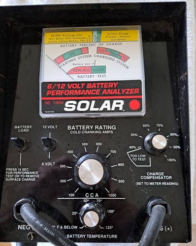  1854 Solar 200 Amp 6/12 Volt Battery Load Tester
