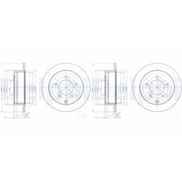 2X Delphi Bremsscheiben 262Mm Voll Hinten Passend FüR Mitsubishi Lancer | BG4198