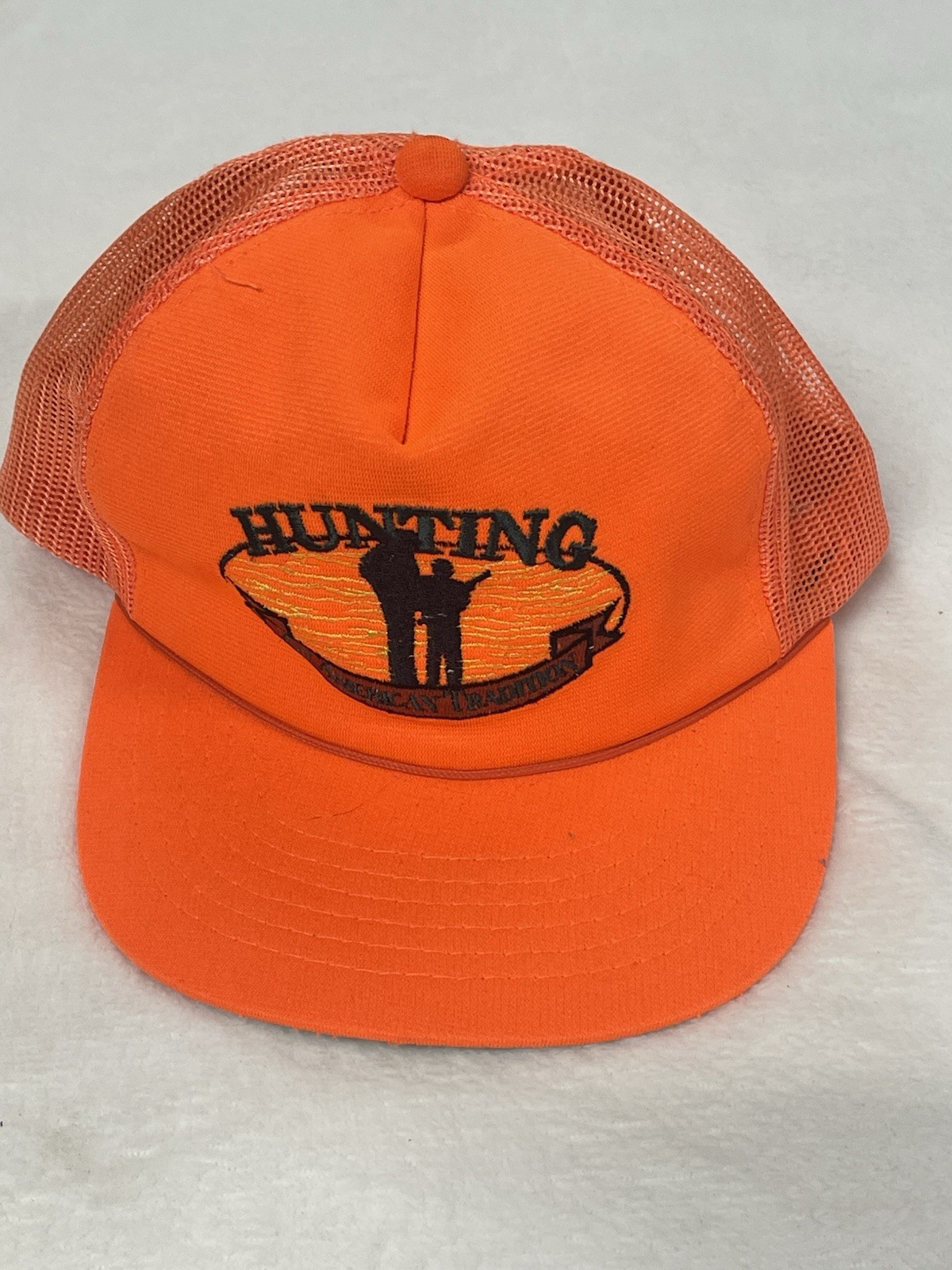 YoungAn Safety Orange Snapback Baseball Cap Hat Hunting American Tradition