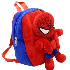 Spiderman cartoon Character Backpack Children Casual Plush Backpack Cute