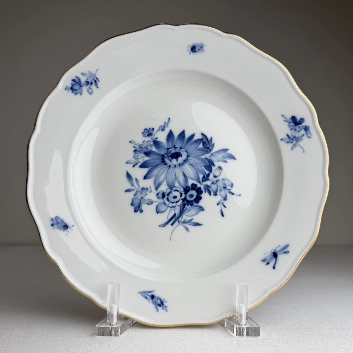 Meissen ブルー花柄 プレート1850〜1860年 保証書付 C−2840 Meissen Blue Flower for sale | eBay