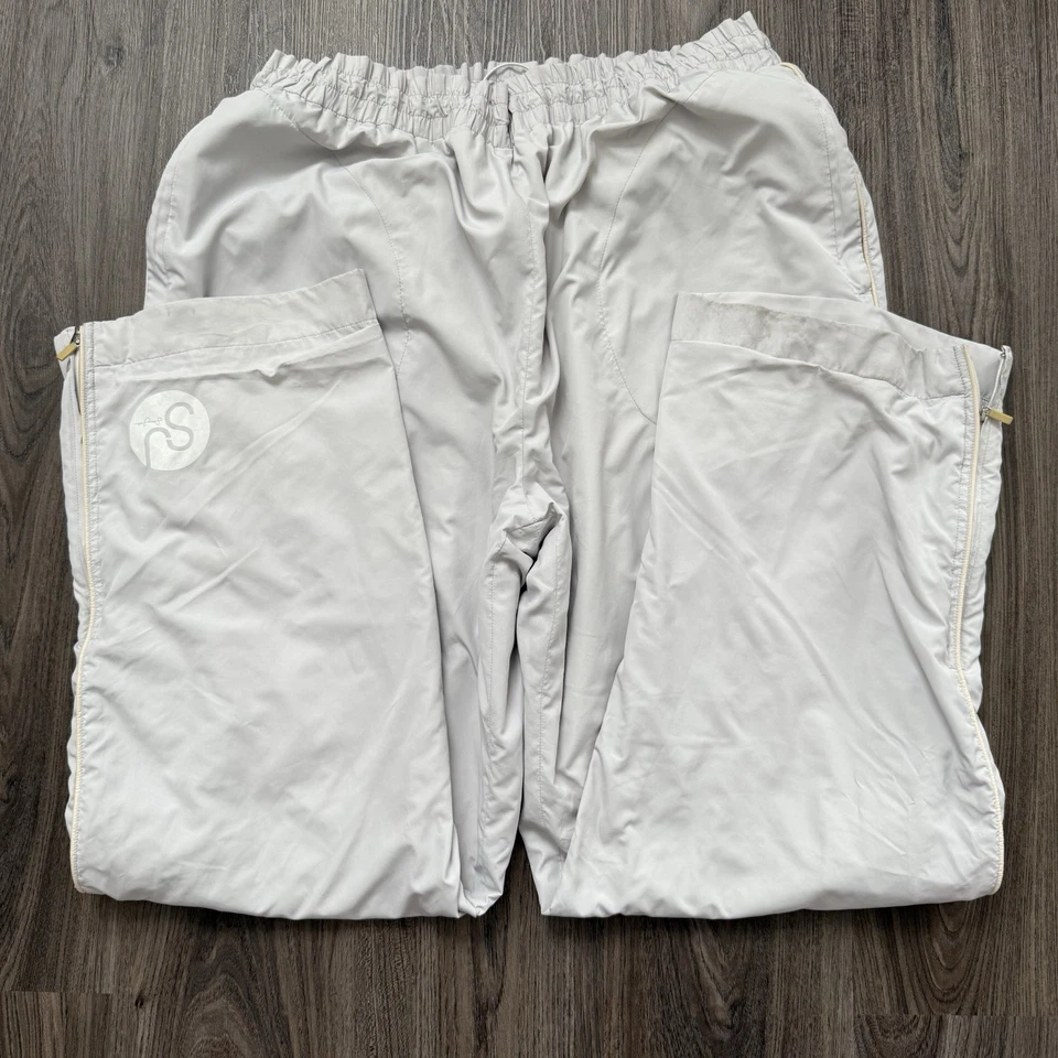 Pantalones deportivos Y2K Sean John bordados de poliéster forrados grises anchos holgados XXL para hombre Foto 3 de 4