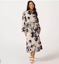 Selected Femme Aviana Printed Tie Detail Dress UK 12 New RRP £115