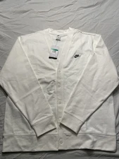 Men’s Nike Club Knit Fairway Cardigan Sweater White $90 NWT Size XL-T FN3898-133