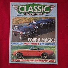 Classic and Sportscar Magazine February 1984 (1197) AC Cobra Camaro Z28 BMW Turb