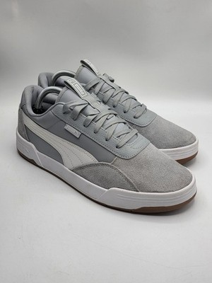 Puma C-Skate Grey Suede/Leather Sneakers Mens Size 10 Low Top Gum Sole 381461-02
