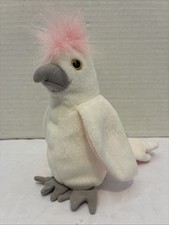 Pre-Owned/Used Ty Beanie Baby Kuku The White Cockatoo w/Pink Tuft on Head