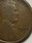* 1914-D VG+ LINCOLN CENT- ROTATED REVERSE MINT ERROR-  RARE!!!  (KEY DATE) 🔥*