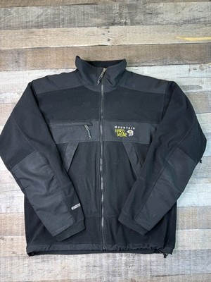 Mountain Hardwear Fleece Jacket Mens L Black Windstopper Softshell Full Zip Read