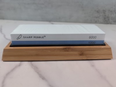 Sharp Pebble Whetstone Knife Sharpening Stone 2 Sided Grit 6000 & 1000 NEW