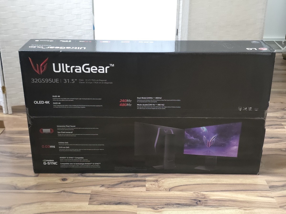 LG UltraGear 32GS95UE 32” OLED Gaming Monitor, 4K 240Hz, 1080p