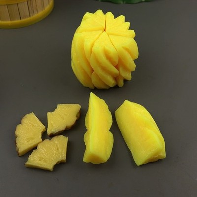 4 Stück PVC Ananas Scheibe Obst Modell für Wohndeko Party Dekoration Basteln