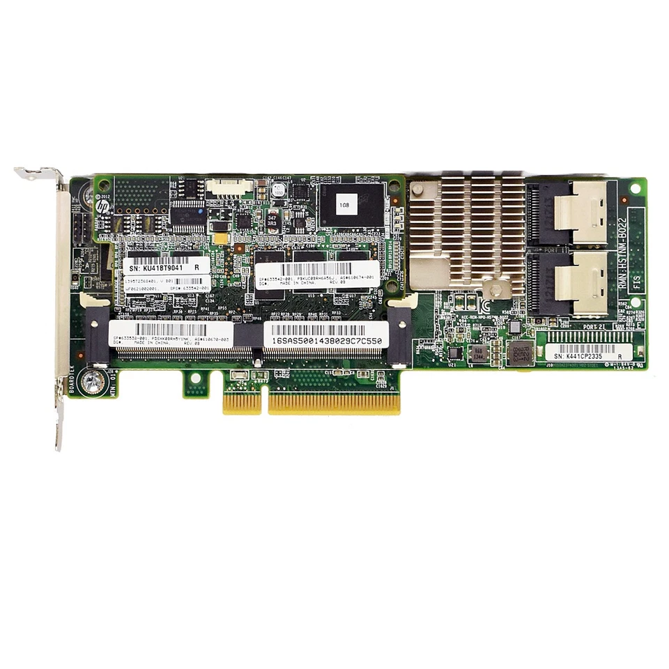 HP Smart Array P420 6Gb SAS RAID Controller 633538-001 1GB FBWC +2x SAS Kabel LP - Bild 3 von 4