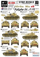 Srd35838 135 Star Decals - German Afrika Mix 8 Panzer Iv Ausf F1f2early G